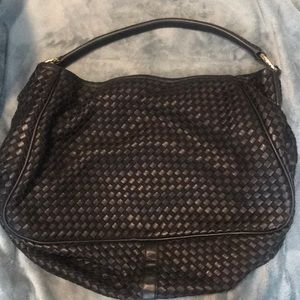 Black stitch tote